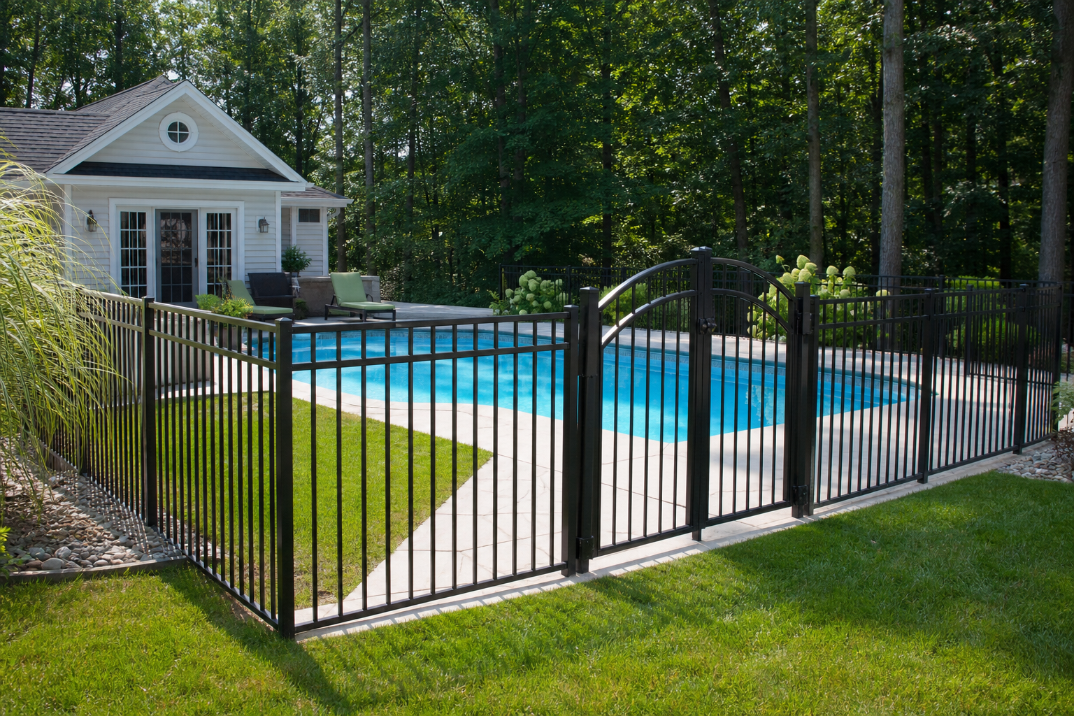 Aluminum pool fence design